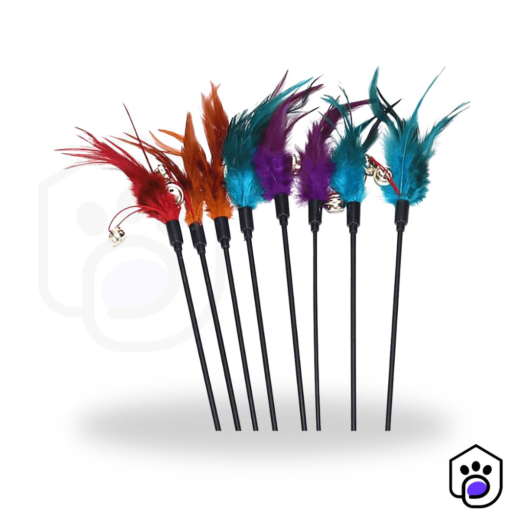 Stick Toy with Fur and Bell (Cats)