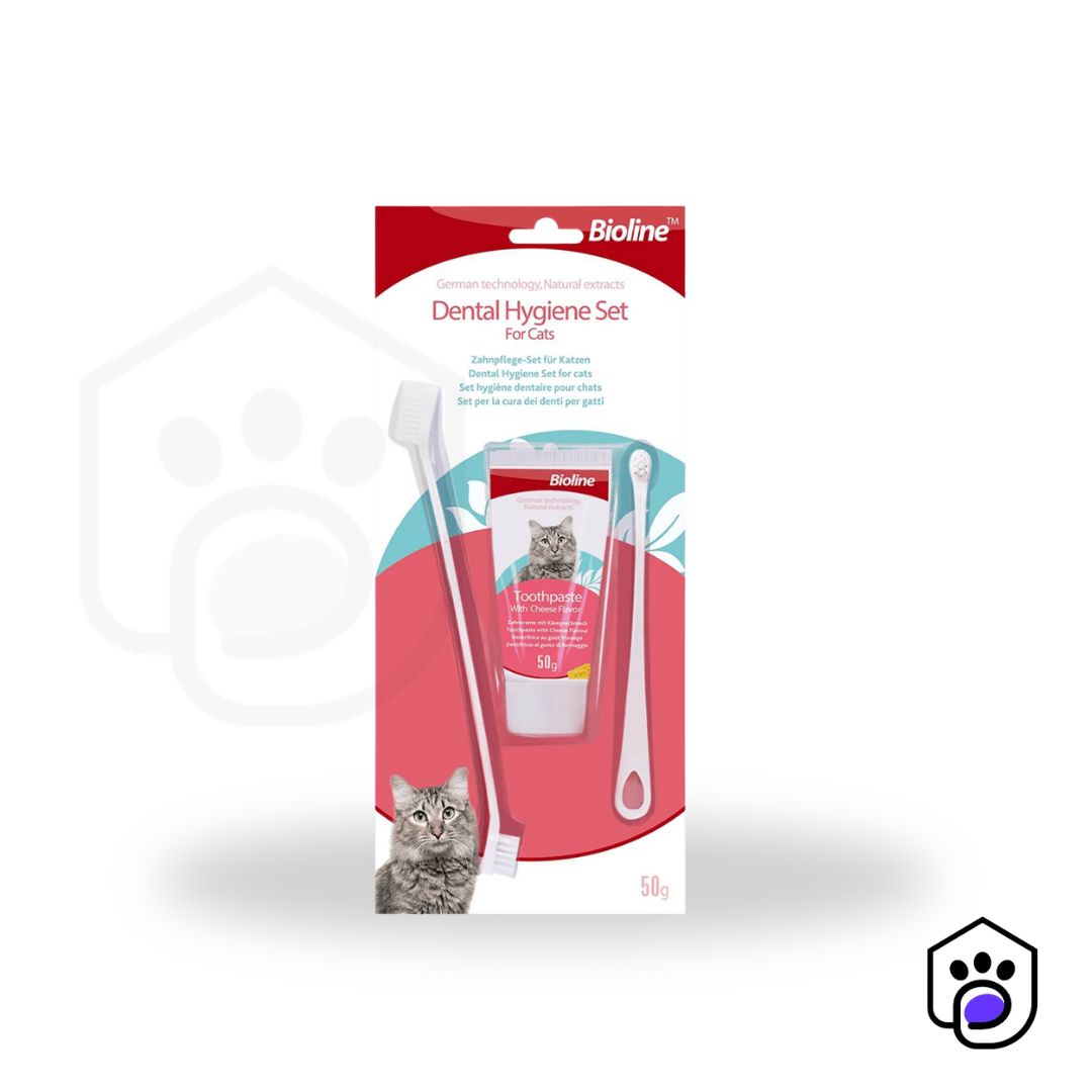 Bioline Dental Hygiene Set – Toothpaste and Toothbrush (Cats)